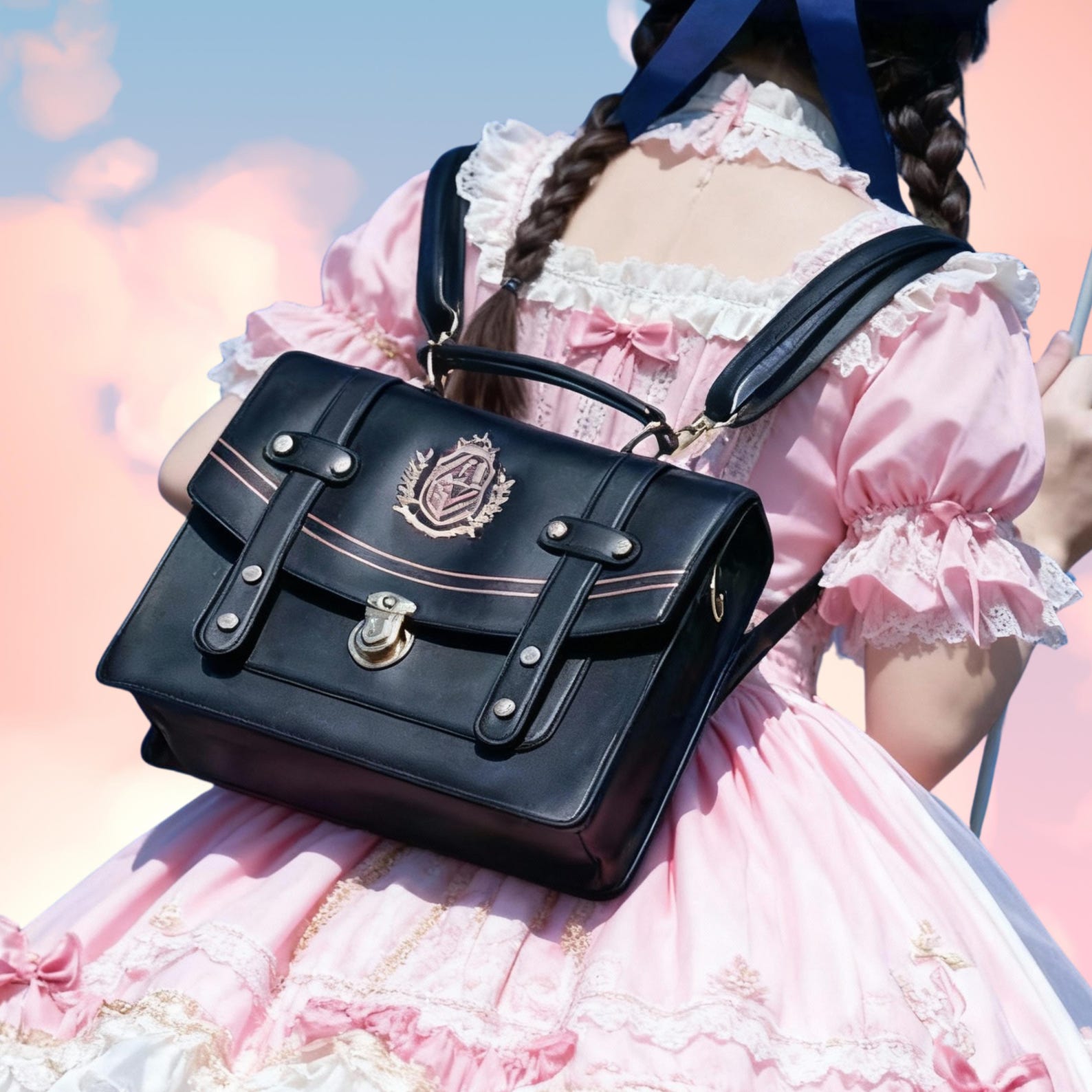 Vintage Embroidery ITA Backpacks & Crossbody Messenger Bag, Women Handbags Luxury Design Shoulder Crossbody Bags