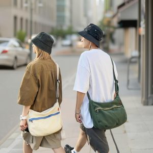 Vintage Shopper, Personalized Embroidered Canvas Tote Bag, Zippered Diaper Bag, Women Envelope Bag, Office Commuter Canvas Bags,Gift For Her