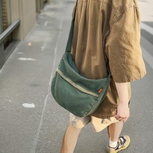 Vintage Shopper, Personalized Embroidered Canvas Tote Bag, Zippered Diaper Bag, Women Envelope Bag, Office Commuter Canvas Bags,Gift For Her