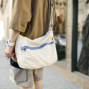 Vintage Shopper, Personalized Embroidered Canvas Tote Bag, Zippered Diaper Bag, Women Envelope Bag, Office Commuter Canvas Bags,Gift For Her