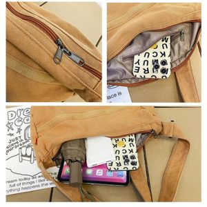 Vintage Shopper, Personalized Embroidered Canvas Tote Bag, Zippered Diaper Bag, Women Envelope Bag, Office Commuter Canvas Bags,Gift For Her