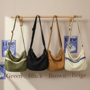 Vintage Shopper, Personalized Embroidered Canvas Tote Bag, Zippered Diaper Bag, Women Envelope Bag, Office Commuter Canvas Bags,Gift For Her