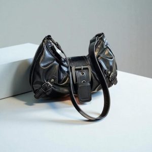 Vintage Shoulder Bag, Retro Buckle Purse, 2000s Aesthetic Handbag, Mini Bag Gift for Women