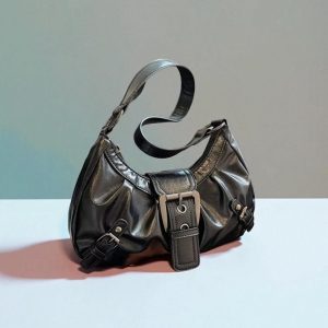 Vintage Shoulder Bag, Retro Buckle Purse, 2000s Aesthetic Handbag, Mini Bag Gift for Women