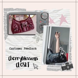 Vintage Y2K Shoulder Bag, Retro Buckle Handbag for Women, 90s Aesthetic Mini Purse, Grunge Streetwear Tote, Fashion Gift for Her