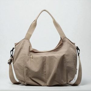 Women’s Nylon Crossbody Tote: Large Casual Single Shoulder Handbag