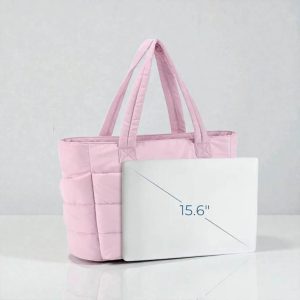 Women’s Padded Tote: Large Capacity Puffer Lightweight Handbag