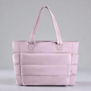 Women’s Padded Tote: Large Capacity Puffer Lightweight Handbag