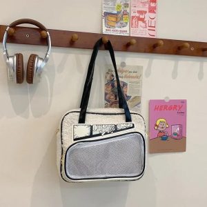 Y2K Anime Ita Tote Bag – Fluffy Polyester Crossbody Bag