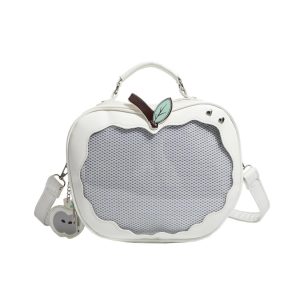 Y2K Apple Ita Backpack – Kawaii Transparent Crossbody Knapsack Handbag for Women