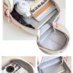 Y2K Cat Ita Backpack | Kawaii Transparent School Bag for Women | Large Capacity Nylon Rucksack | Cute Harajuku Travel Bag