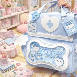 Y2K Clear Ita Backpack Kawaii Lolita Transparent Doll Display Bag