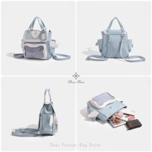 Y2K Clear Ita Backpack Kawaii Lolita Transparent Doll Display Bag