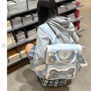 Y2K Clear Ita Backpack Kawaii Lolita Transparent Doll Display Bag