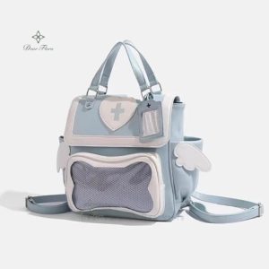 Y2K Clear Ita Backpack Kawaii Lolita Transparent Doll Display Bag