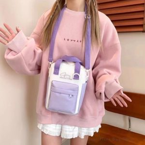 Y2K Doll Ita Bag Transparent Pocket Shoulder & Crossbody Purse