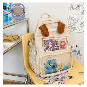 Y2K Ita Backpack: Transparent Display, Kawaii School Bag