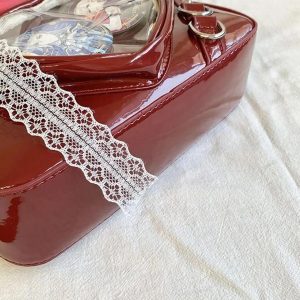 Y2K Ita Bag – Kawaii Heart Shoulder Crossbody with Lace