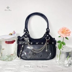 Y2K Ita Bag – PU Leather Crossbody with Display Pocket