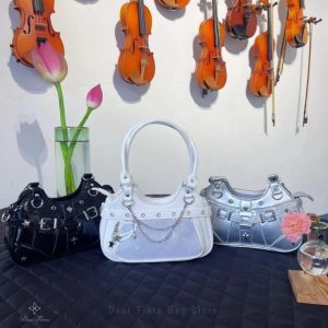 Y2K Ita Bag – PU Leather Crossbody with Display Pocket