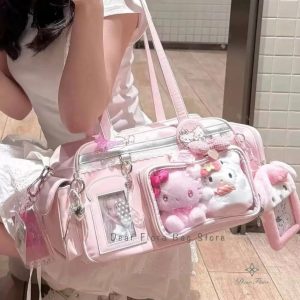 Y2K Ita Bag | PU Leather Display Backpack, Crossbody