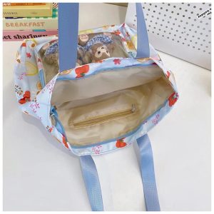 Y2K Ita Bag – Sweet Girl Nylon Tote with Display Window