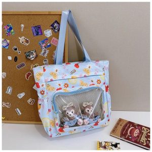 Y2K Ita Bag – Sweet Girl Nylon Tote with Display Window