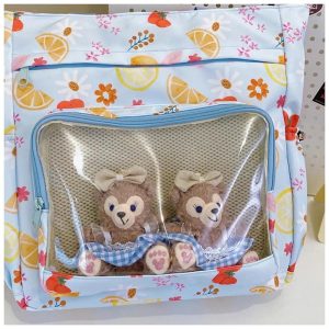 Y2K Ita Bag – Sweet Girl Nylon Tote with Display Window