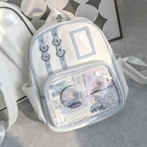 Y2K Kawaii Ita Backpack • Transparent Display Rucksack