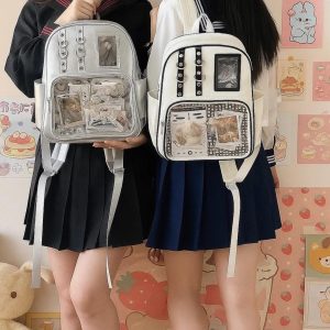Y2K Kawaii Ita Backpack • Transparent Display Rucksack