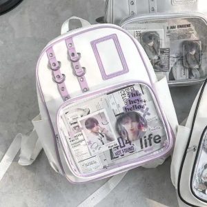 Y2K Kawaii Ita Backpack • Transparent Display Rucksack