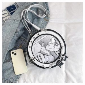 Y2K Nautical Ita Bag | Round Transparent Backpack Crossbody | Kawaii Cute Shoulder Bag for Women | DIY Pin Display Harajuku