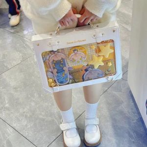Y2K Preppy Ita Backpack • Large Transparent Display Bag • Cute Lolita Crossbody & Shoulder Bag for Girls