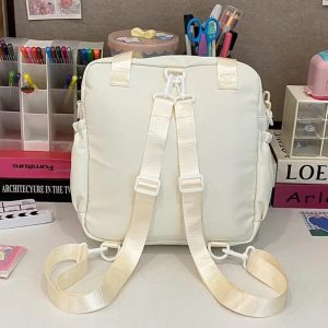 Y2K Preppy Ita Bag: Transparent Nylon Crossbody, Shoulder Tote