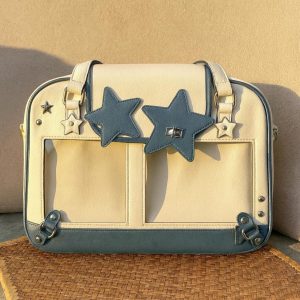 Y2K Star Ita Bag: Kawaii Clear Pocket Shoulder Bag