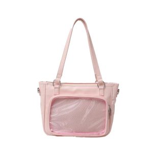 Y2K Transparent Shoulder Bag – Large Capacity PU Crossbody Tote Messenger Handbag for Women