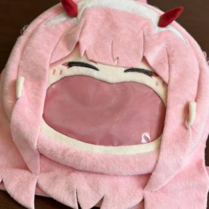 Zero Two Ita Bag Plush Backpack or Crossbody – Anime Cosplay Shoulder Bag, Kawaii Ita Bag for Fans, Gift Idea