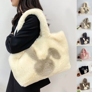 Cute Cartoon Rabbit Ears Plush Bag Autumn and Winter Should - Bunny Ita Bag
