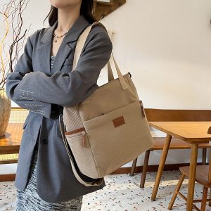 Stylish Corduroy Tote Bag for Women Travel: Perfect for Every Adventure