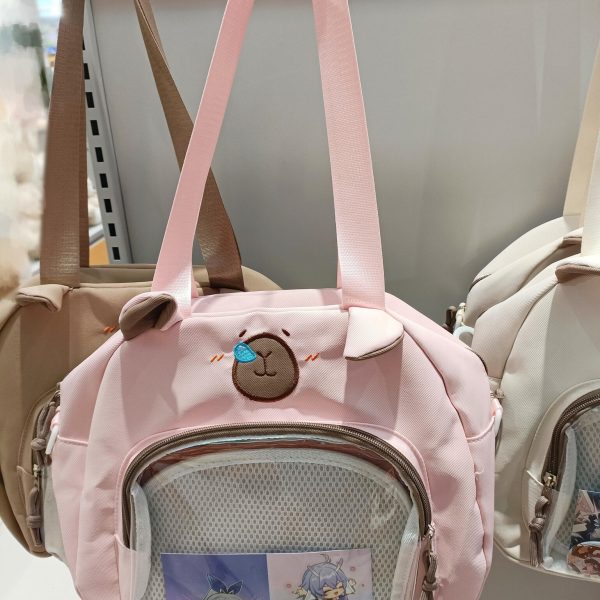 Bear Ita Crossbody Bag with Clear Window for Plushies and Pins