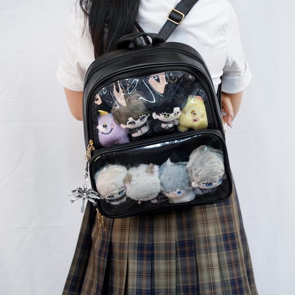 Black Ita Backpack with Clear Window for Pin Display