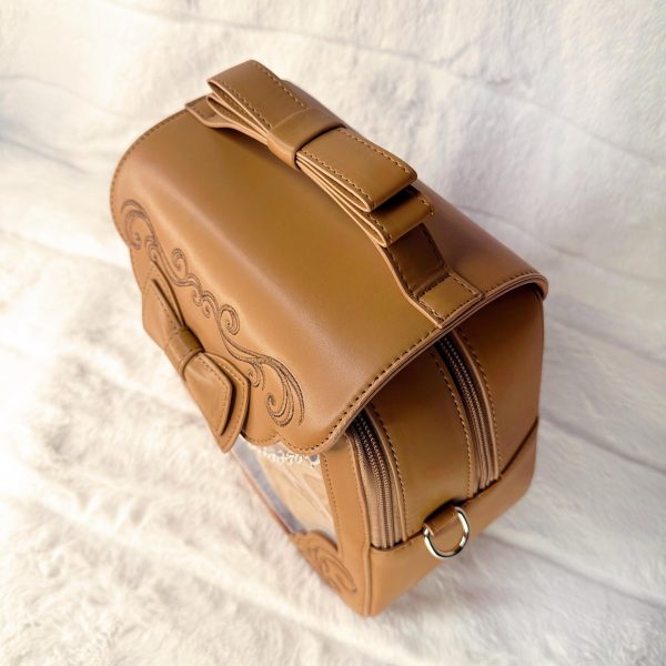 Black Ita Bag with Clear Window for Pin Display — ita bag detail view