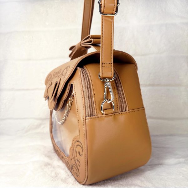 Black Ita Bag with Clear Window for Pin Display — ita bag detail view