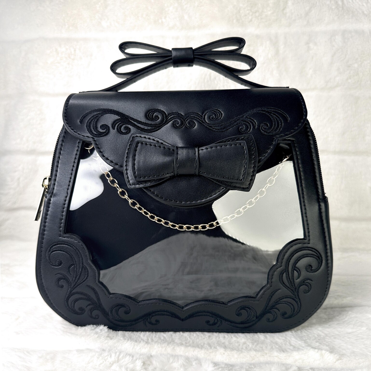 Black Ita Bag with Clear Window for Pin Display Black Ita Bag with Clear Window for Pin Display — ita bag with clear display window