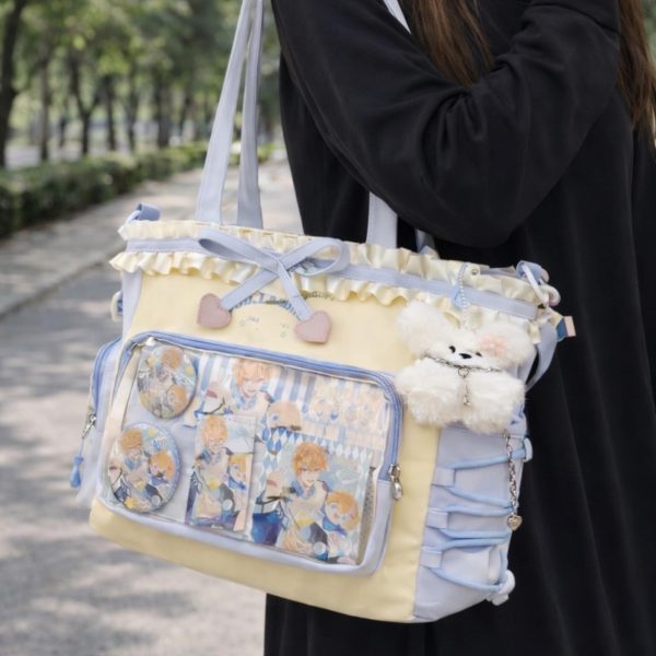 Black Ita Shoulder Bag for Pin Display