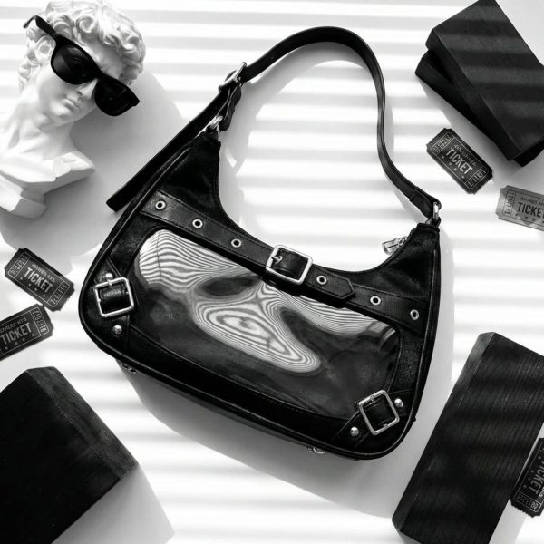 Black Kawaii Convertible Ita Bag for Pin Display