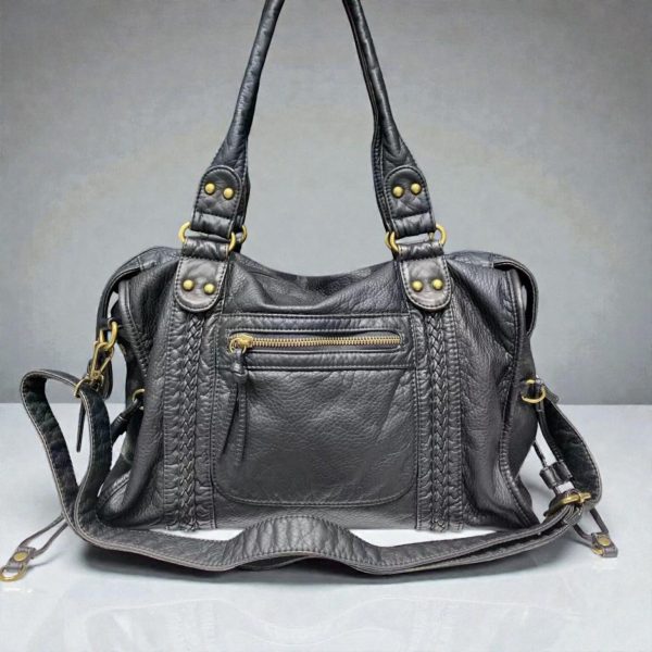 Black Y2K Vintage Crossbody Bag for Pin Display