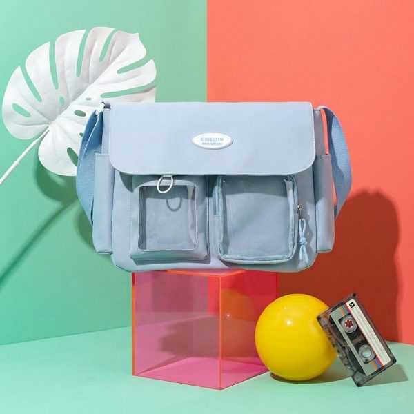 Blue Kawaii Convertible Ita Bag for Pin Display