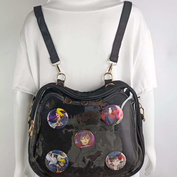 Cat Ita Backpack with Clear Window and Included Insert for Plushies and Pins