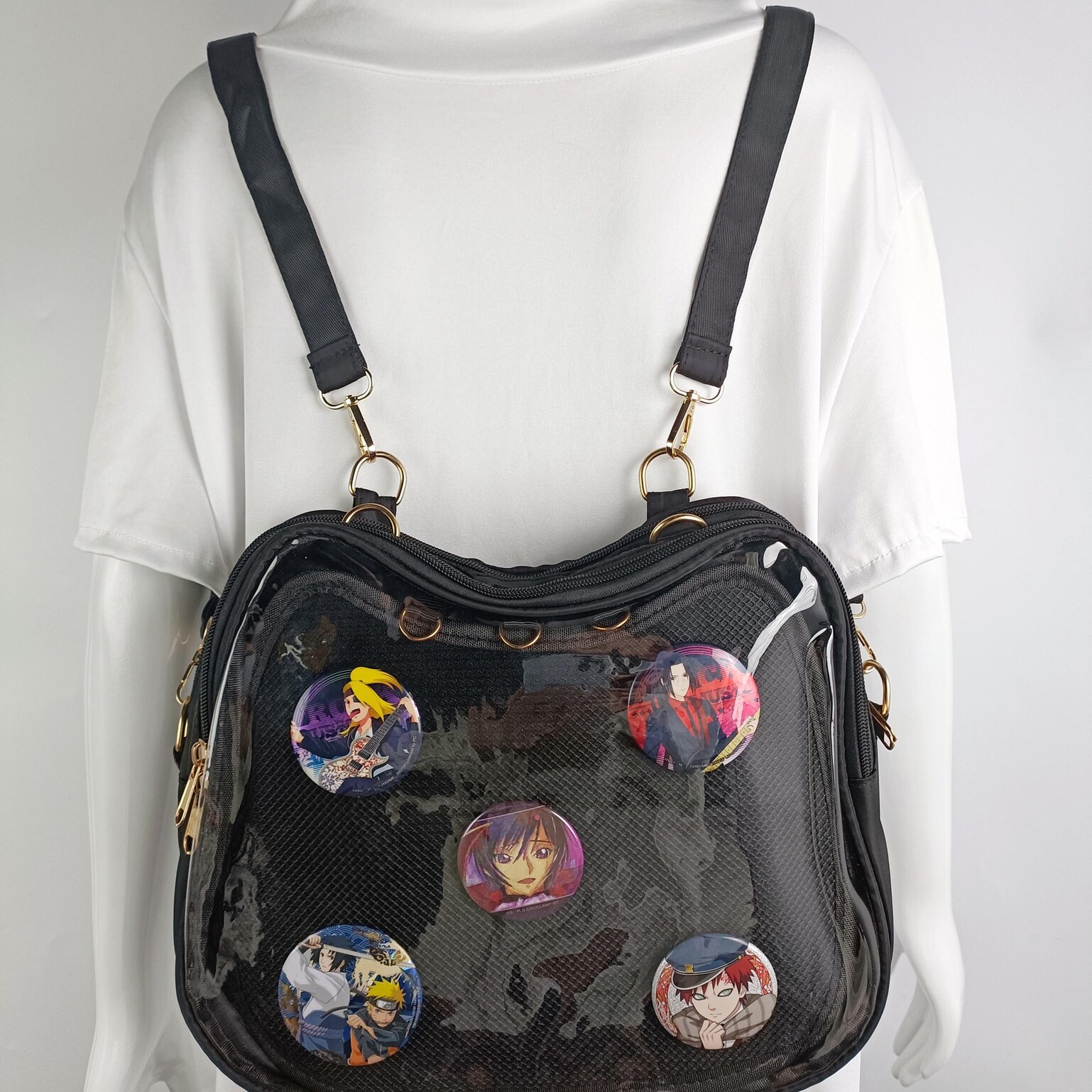 Cat Ita Backpack with Clear Window and Included Insert for Plushies and Pins